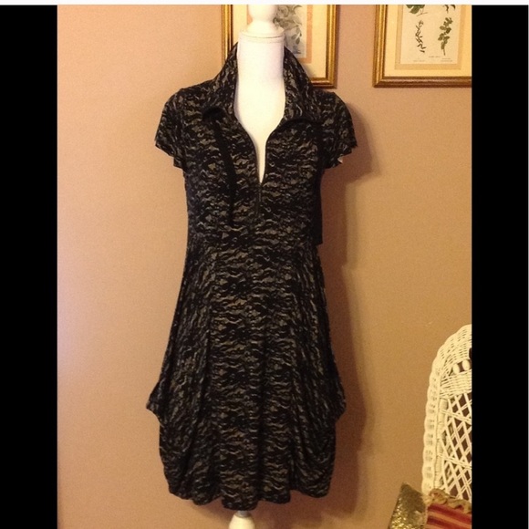 Kensie lace effect turtleneck or zipper midi dress - Picture 2 of 6